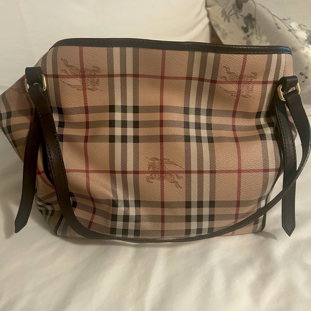 Burberry Haymarket Canterbury Tote Bag - Authentic